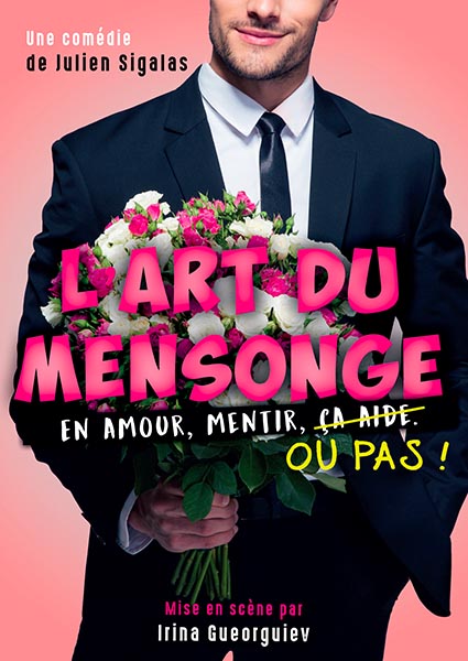 Affiche du spectacle L’art du mensonge à la Comédie du Finistère
